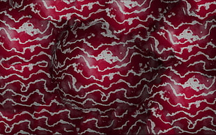 Red,  White,  Ribbed,  Surface