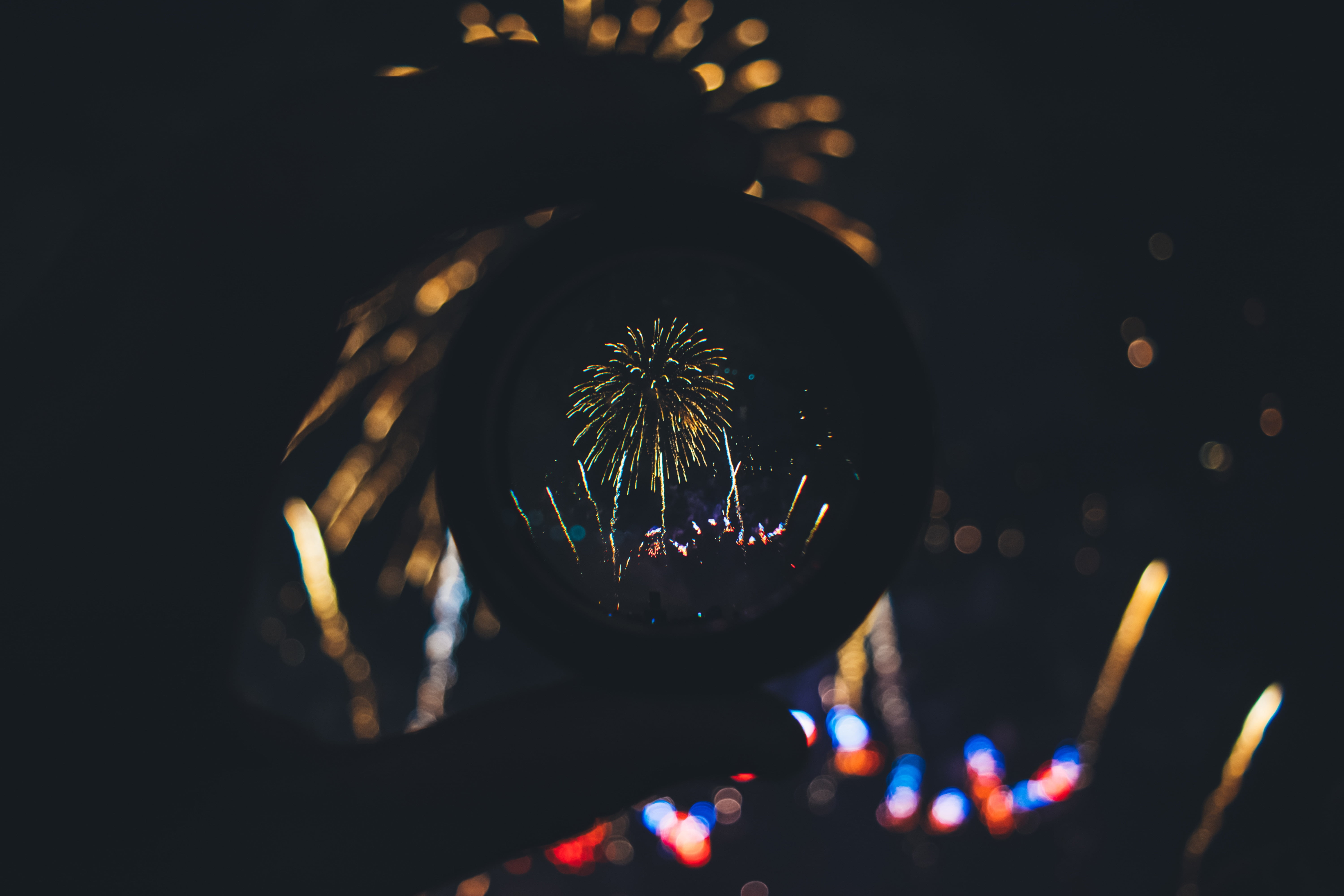 fireworks display, Salute, Fireworks, Lens