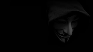 minimalism, Guy Fawkes mask, Anonymous HD wallpaper