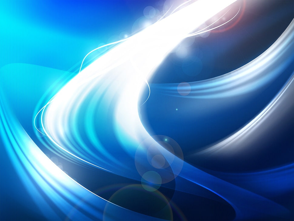 white and blue abstract illustration HD wallpaper