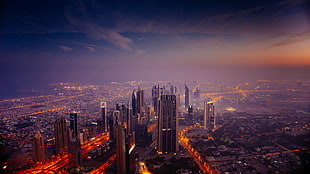 high angle photography of cityscape
