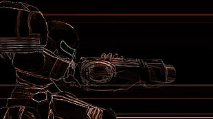 robot holding rifle digital wallpaper, Super Metroid, Samus Aran, Metroid, video games