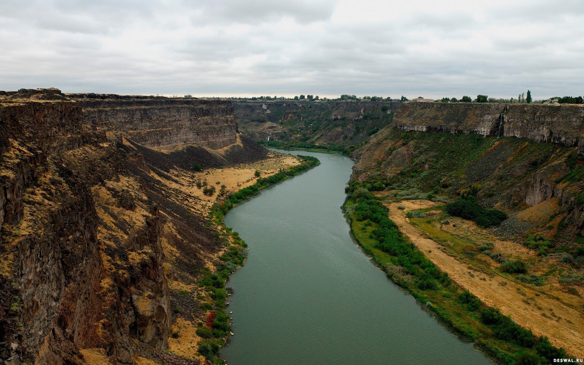 river, landscape, snake river overlook