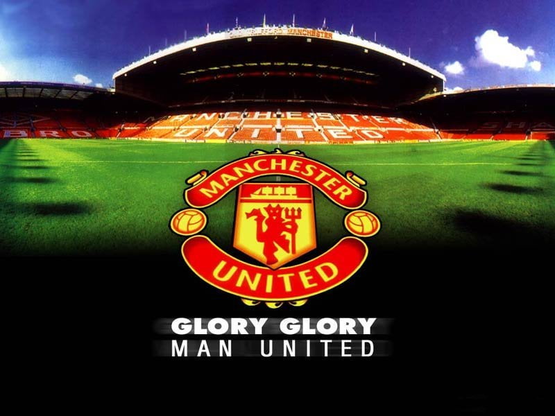 Manchester United Glory Glory Man United text