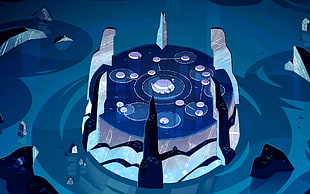blue, black, and white digital wallpaper, Steven Universe, cartoon