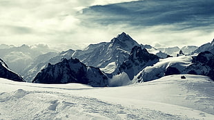 snow cap mountain, landscape, mountains, snow, winter HD wallpaper
