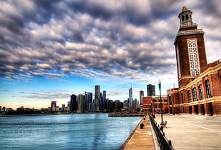 brown concrete structure, cityscape, Chicago