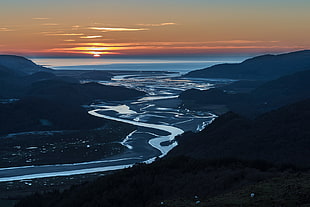 river between mountains, mawddach HD wallpaper