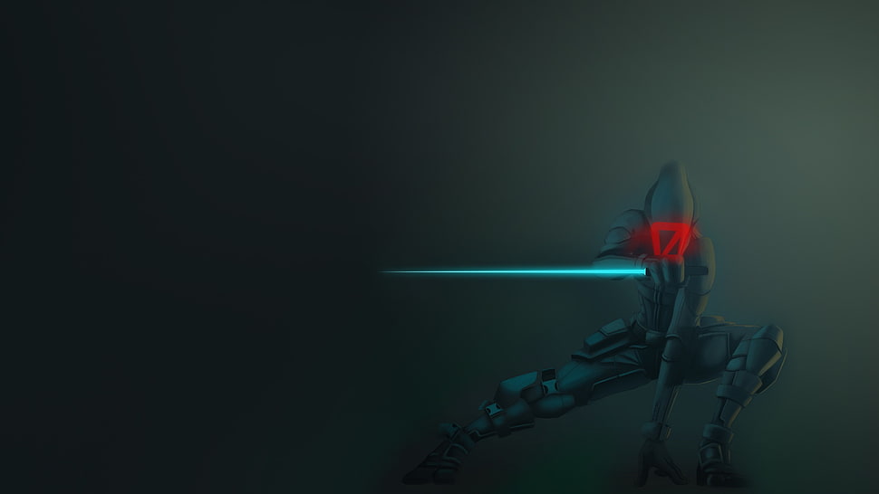 power suit character illustration HD wallpaper