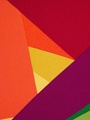 yellow, red, and purple abstract painting