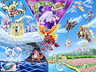 assorted Pokemon character digital wallpaper