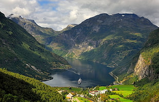 body of water, nature, lake, mountains, Norway