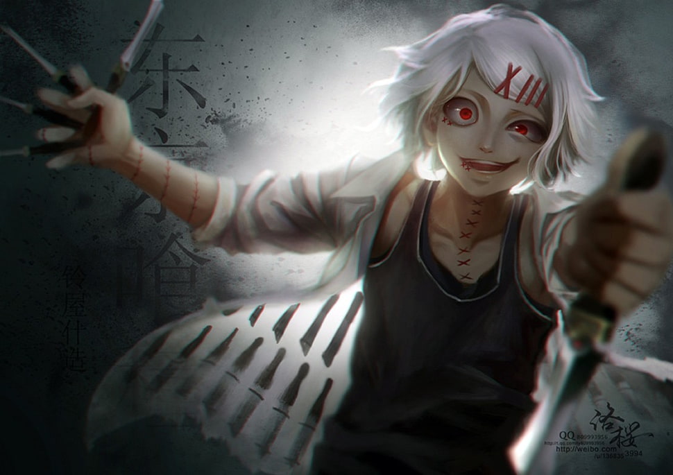 gray haired male anime HD wallpaper
