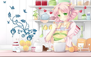 girl anime character digital wallpaper