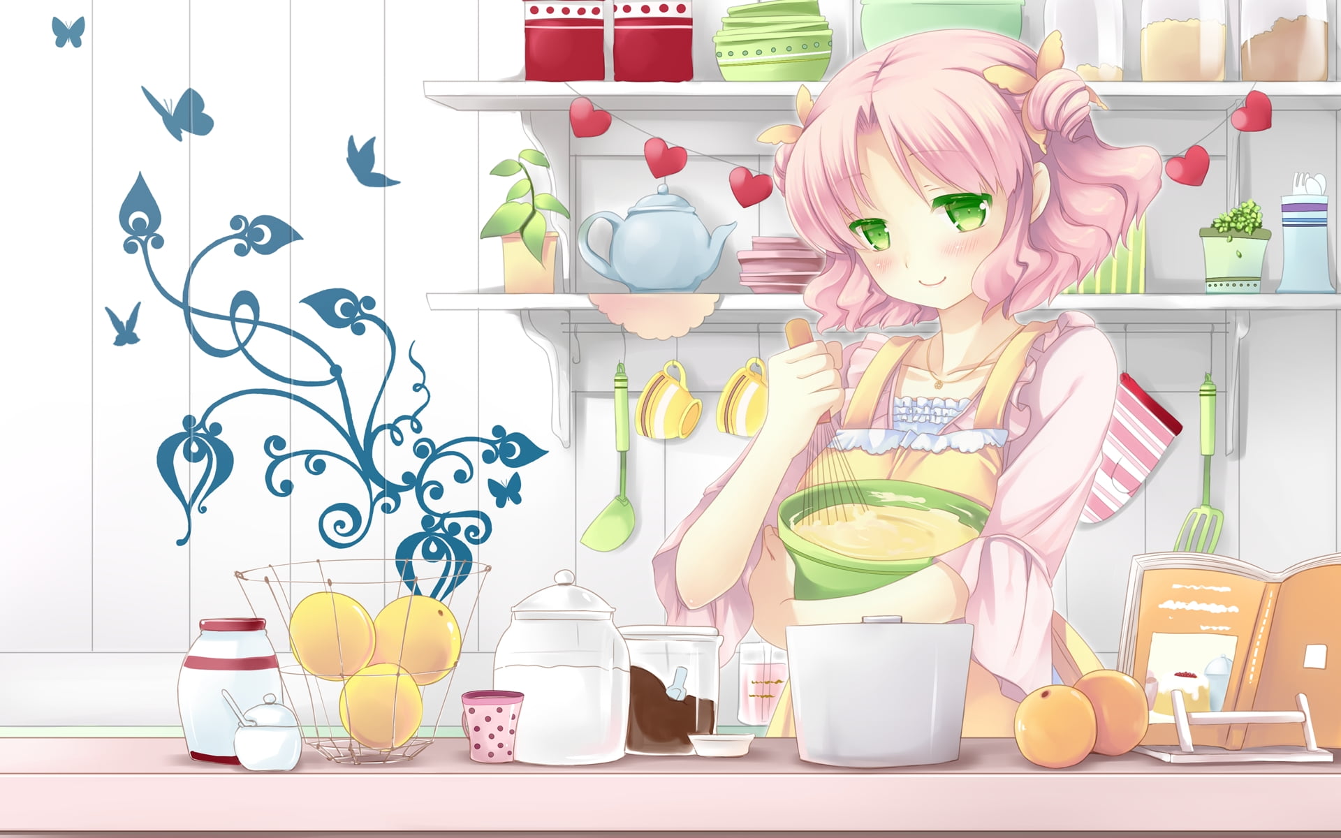 girl anime character digital wallpaper