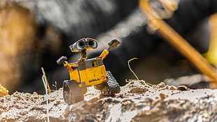 yellow and gray Wall-E figure, WALL-E, Disney Pixar, Pixar Animation Studios