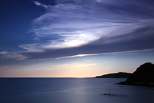 sea, sky, clouds, cloudy