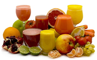 fruit and juice lot HD wallpaper