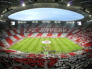 soccer stadium, FC Bayern , stadium, Allianz Arena  HD wallpaper