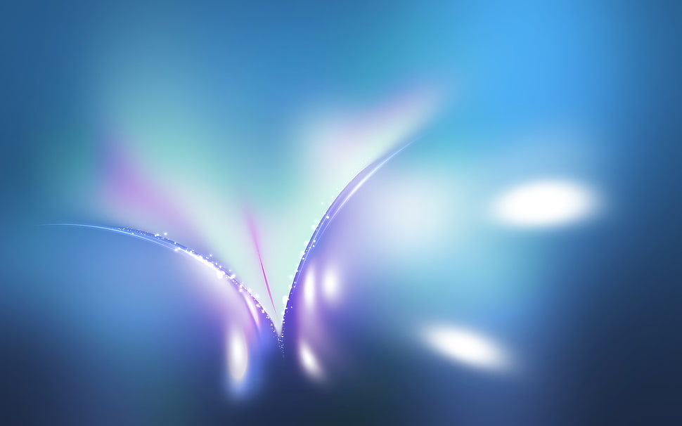 purple and white light HD wallpaper