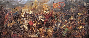 war painting, Zalgiris, battlefields, Battle of Grunwald, classic art HD wallpaper
