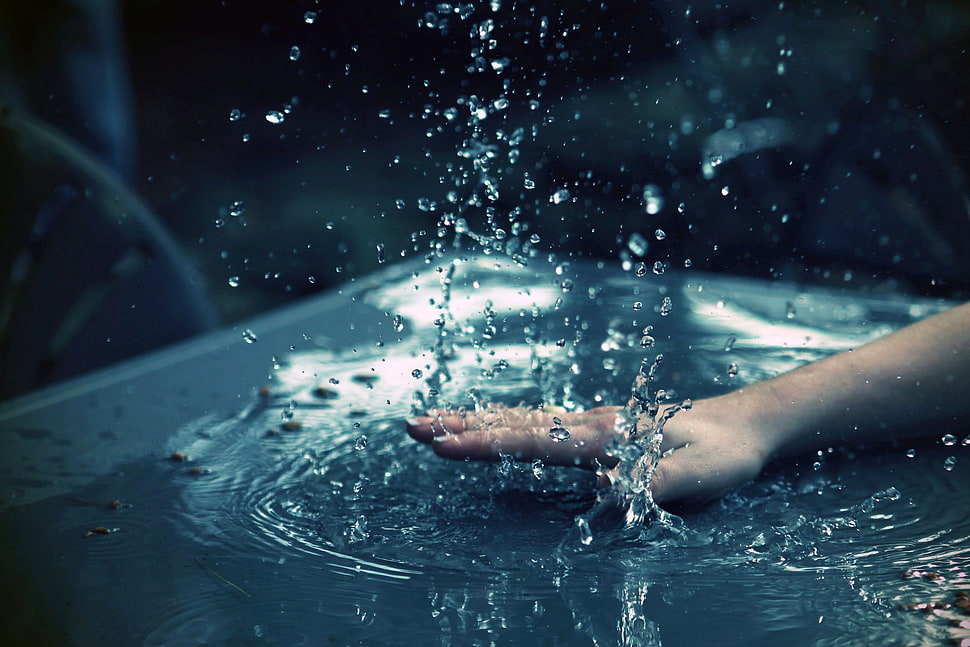 clear water, water, hands HD wallpaper