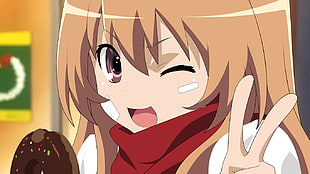 female anime character wallpaper, anime, Toradora!, Aisaka Taiga HD wallpaper