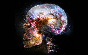 cosmic skull illustration
