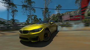 green BMW coupe, Driveclub, BMW M4, car