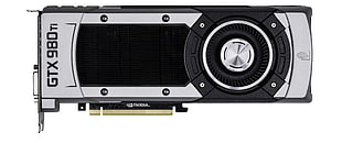 gray and black GX 980 Ti graphics cad, Nvidia, GeForce, graphics card, technology HD wallpaper