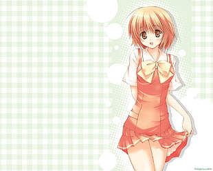girl wearing pink and white uniform anime wallpaper