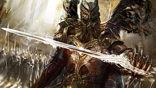 knight holding sword digital wallpaper, Legend of the Cryptids, video games, concept art, fantasy art