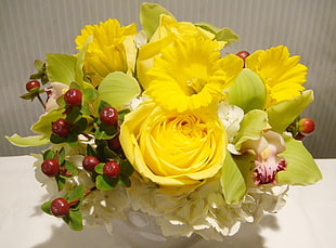 yellow rose bouquet HD wallpaper