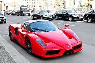 red Ferrari Enzo coupe, car, Ferrari, Ferrari Enzo