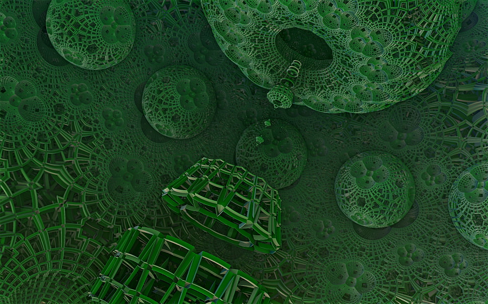 green digital wallpaper HD wallpaper
