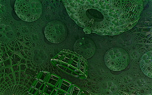 green digital wallpaper