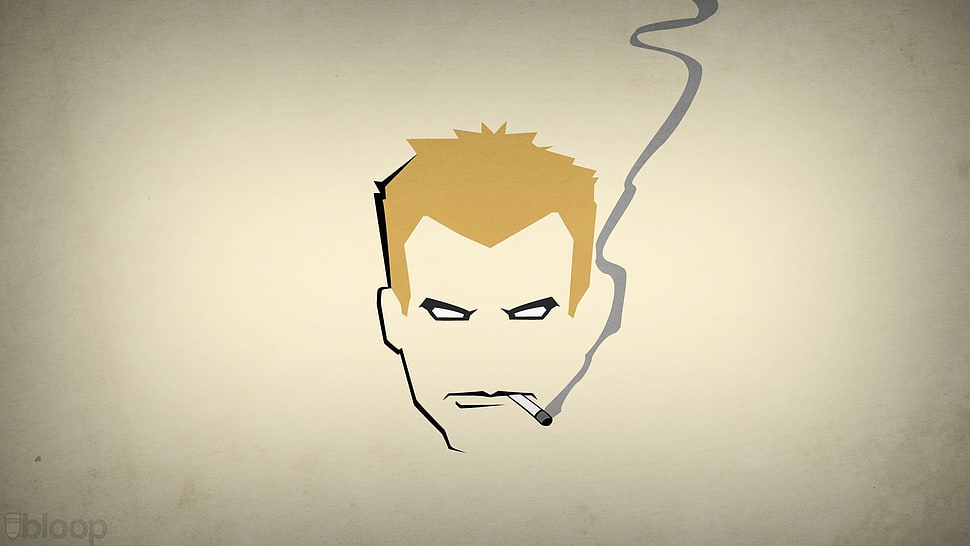 smoking man illustration HD wallpaper