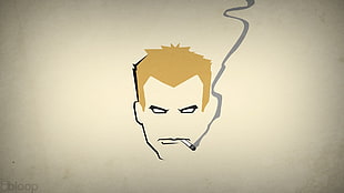 smoking man illustration
