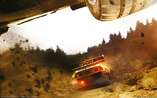 yellow NASCAR, car, Colin McRae: Dirt, video games HD wallpaper