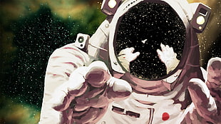 photo of astronaut painting