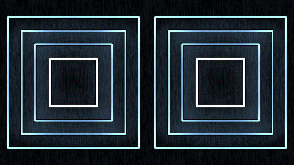 square white line wallapper, square, glowing, blue, white HD wallpaper