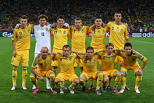 soccer team wearing yellow photo