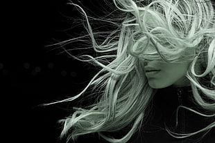 woman with hair moving at mid air HD wallpaper