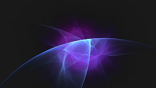 blue and purple graphic wallpaper, abstract, fractal