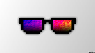 wayfarer sunglasses with black frames clip art, pixel art, Trixel