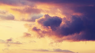 gray and white clouds, sky, clouds