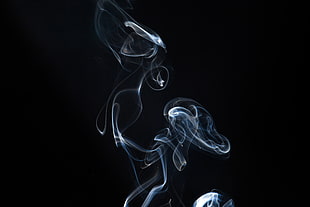 white smoke, Smoke, Shroud, Dark background HD wallpaper