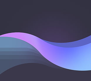 purple and gray wave graphic 3D wallpaper