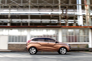 brown SUV, LADA, XRAY, Russia, car HD wallpaper