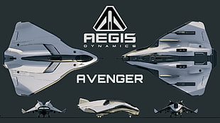 Aegis Dynamics Avenger poster, Star Citizen, spaceship, Avenger, Aegis Dynamics